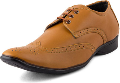 

Rosso Italiano Formal Derby For Men(Tan, Leather brown