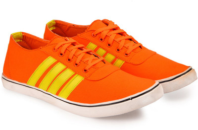 

Andrew Scott Men's Orange Canvas Sneakers For Men(Orange