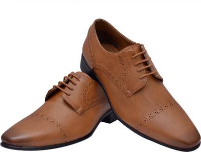 Hirel's Brown Elite Office Wear Lace Up Shoe