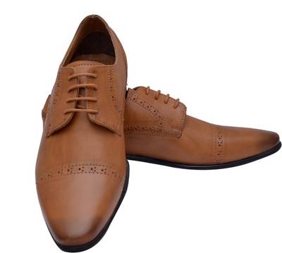 Hirel's Brown Elite Office Wear Lace Up Shoe