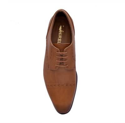 Hirel's Brown Elite Office Wear Lace Up Shoe