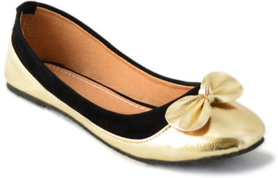 

Myra Golden Bow Bellies For Women(Gold)