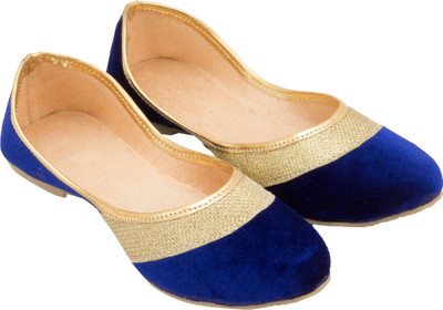 

Footrendz Pleasant Bellies For Women(Blue), Dark blue::golden