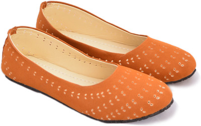 

Myra Cutwork Bellies For Women(Tan)