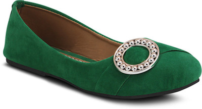 

Get Glamr Sara Flats Bellies For Women(Green