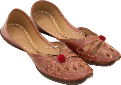 

Footrendz Cut work Jutis For Women(Tan), Camel::red::dark brown