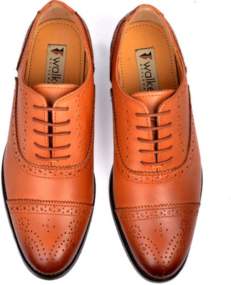 

Walker Styleways Excellent Oxford Brogue Lace Up Shoes For Men(Tan, Cognac