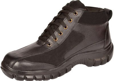 

RICH FIELD Men New High Ankle Safety Shoe Corporate Casuals For Men(Black