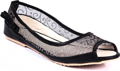 

Bare Soles Black Net Belly Bellies For Women(Black