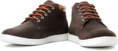 

Flippd Suede Leather Mid Ankle Sneakers For Men(Brown, Tan, Coffee
