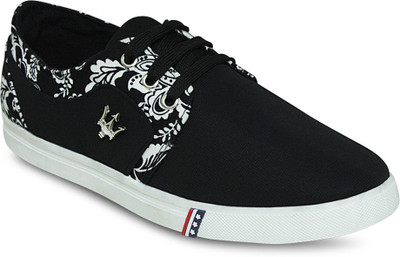 

Get Glamr DESIGNER LACE UPS Canvas Shoes For Men(Black)