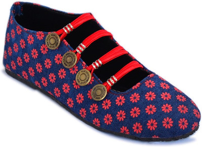 

Myra Mini Floral Print Bellies For Women(Multicolor), Red mini floral