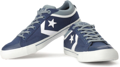 

Converse Canvas Shoes For Men(Grey, Blue, White), Ensign blue
