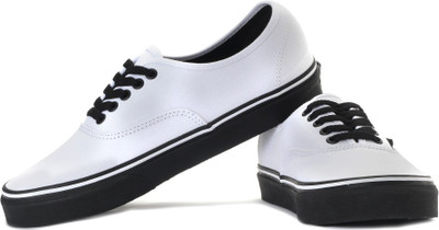 

Vans Authentic Sneakers For Men(White, (black sole) true