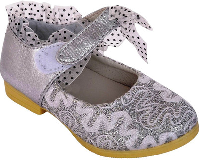 

Glinchy Synthetic Silver Comfortable Embroidery Bellies For Women(Silver