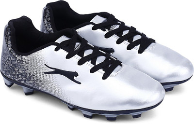 Slazenger Heracle Football Shoes For Men(Silver, Black