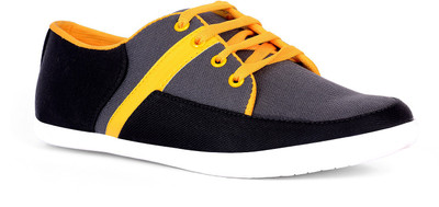 

Sam Stefy Canvas Shoes For Men(Multicolor), Black