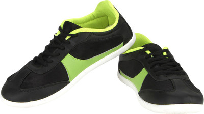 

Globalite Wings Leisure Walking Shoes For Men(Black, Green, White), Black lime