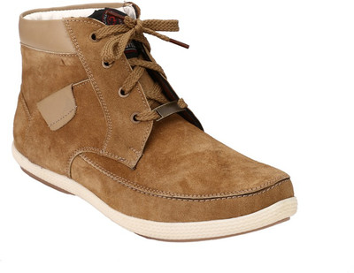 

Rocozo RZ Leather Casuals Boots For Men(Beige