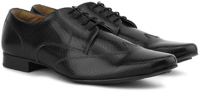

Knotty Derby Elphias Wing Cap Derby Lace up For Men(Black