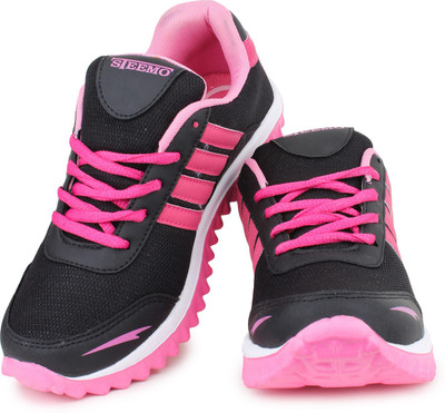 

Tapps Walking Shoes For Women(Multicolor, Black and pink