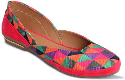 

Myra Multicoloured Fashionable Bellies For Women(Red)