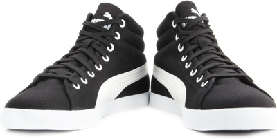 

Puma Canvas Mid DP Men Running Shoes For Men(Black, Black-white