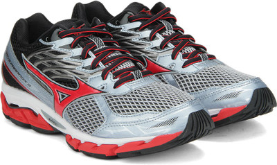 

Mizuno WAVE PARADOX 3 Running Shoes For Men(Grey, Quarry/high risk red/black