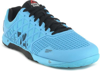 

REEBOK R Crossfit Nano 4.0 Training Shoes For Men(Black, Blue, Neon blue;black