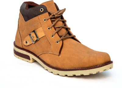 

TheWhoop Beige Casual Boots For Men(Beige
