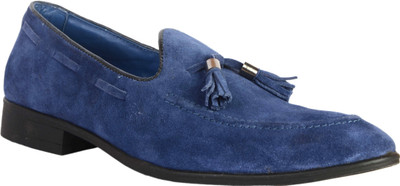 

Urban Nation SINGLE PIECE SUEDE SLIP ON WITH METAL TASSEL Casuals For Men(Blue