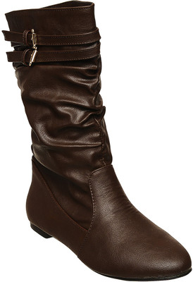 

Flat n Heels Boots For Women(Brown)