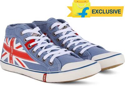 Lee Cooper Men Mid Ankle Canvas Sneakers