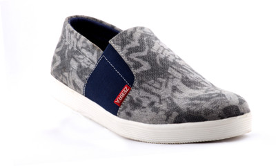 

Zebra Men's Blue Print Stylish Slip On Sneakers For Men(Blue, Grey