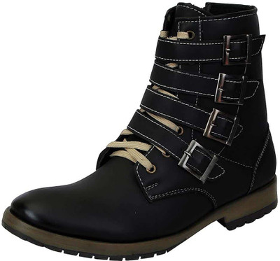 

FAUSTO High Ankle Boots For Men(Black