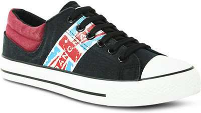 

Get Glamr Britain Lace Ups Canvas Shoes For Men(Black)