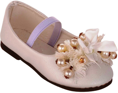 Glinchy Synthetic White Comfortable Embroidery Bellies For Women(White
