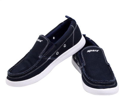 

Sparx Trendy Navy Blue Canvas Shoes For Men(Blue, White