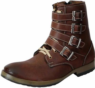 

FAUSTO High Ankle Boots For Men(Brown