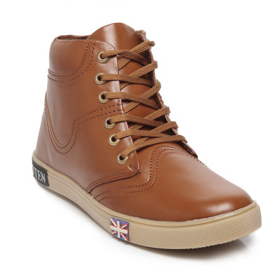 

TEN Tan Leather Boots Casuals For Men(Tan