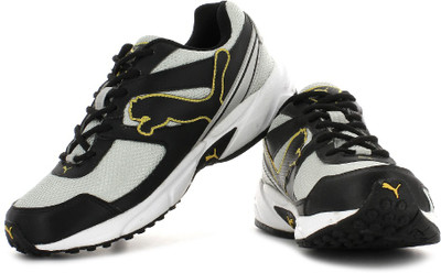Puma Burno Ind Running Shoes For Men(Black, Grey, 08;black;silver;dandelion