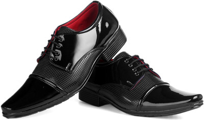 

Bxxy Black Formal Derby Lace Up For Men(Black