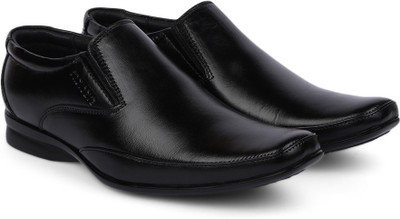 

Provogue Genuine Leather Slip on Shoes For Men(Black