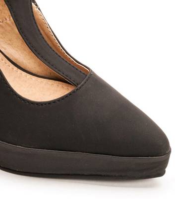 Marc Loire Marc Loire Women's Solid Black Zipper Heels Bellies