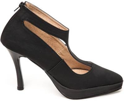 Marc Loire Marc Loire Women's Solid Black Zipper Heels Bellies