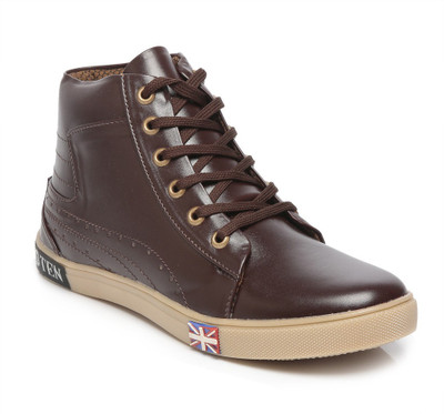 

TEN Brown Leather Boots Casuals For Men(Brown