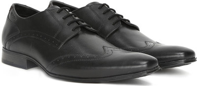 

Ruosh Genuine Leather Lace up Shoes For Men(Black