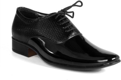 

Levanse Italian patent Lace Up For Men(Black, Patent black