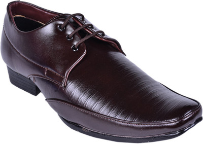 

Kadmay Men's Synthetic Formal Brown Shoe KY005SFBRN- Lace Up For Men(Brown