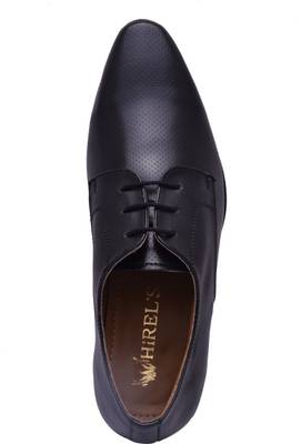 Hirel's Black Office Wear Derby Lace Up Shoes